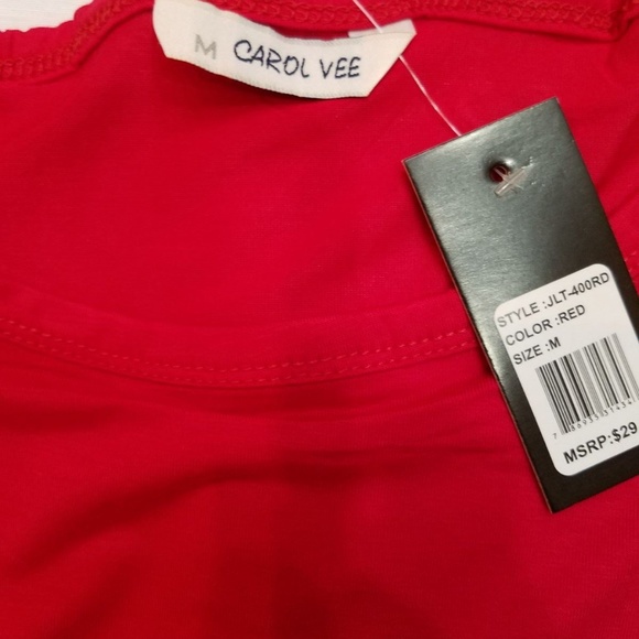 Red Sz M Long Sleeve T by Carol Vee - Picture 2 of 5
